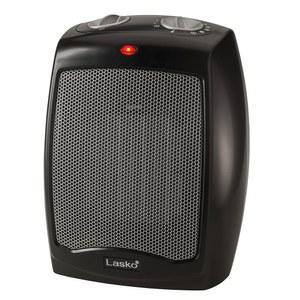 Lasko CD09250 세라믹 조절식 온도 조절기 테이블 또는 책상 아래 히터, 높이 9인치, 검은색