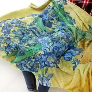 반고흐 명화 담요 붓꽃 무릎 방한 블랭킷 패브릭