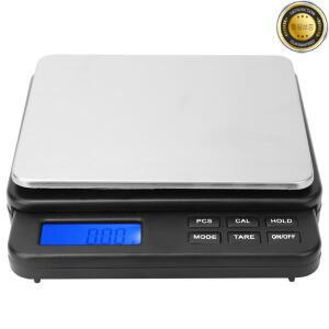 고정밀 미니 디지털 주방 체중계 전기 계량 블루 백라이트 디스플레이 1000g 0.01g