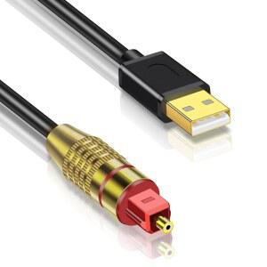 NCGGY USB A to TOSLINK 또는 오디오 / (TV PC 단방향 광 SPDIF Windows Laptop 기타 타입 전용 어댑터 장치 디지털 변환기 제외) 호환