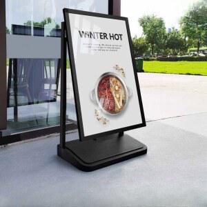 입간판 야외 터 철제 사진참고 배너 60X90cm 원형 야외입간판 단면