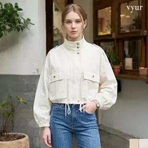 [뷰어] 워싱 면 크롭 점퍼 (ZSJPO322)