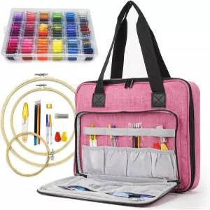 프리미엄 수납 정리 가방이 포함된 ATTERET 풀레인지 자수 및 크로스 스티치 스타터 키트 99개의 DMC 코딩