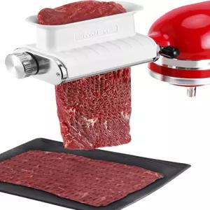 주방 보조 스탠드 믹서용 고기 텐더라이저 부착물 소고기 돼지고기 스테이크용 조절 가능한 기계 두께