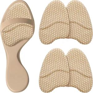 자이우 여성용 중족골 패드 볼 오브 풋 쿠션 힐 인서트 하이힐 컴포트 패드(2켤레) 미끄럼 방지 보이지