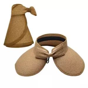 돌돌이모자 베이지단색 썬햇 접이식 휴대용 미니