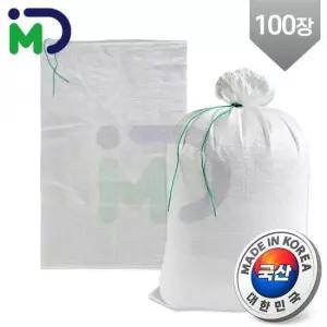 수입마대 국산 마대 100장 자루 포대 현장마대 산업용 모래 폐기물 낙엽 재활용 분리수거 40kg