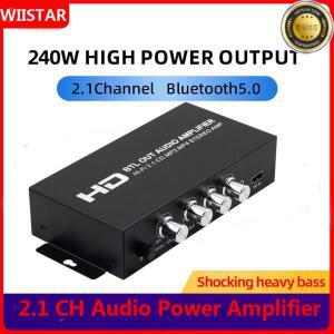 미니 자동차 플레이어 ST-838 2.1CH Bluetooth 호환 5.0 오디오 디지털 앰프 저음 고음 및 서브우퍼 조정