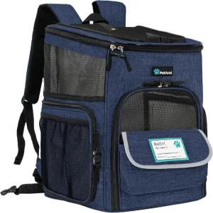 펫아미 반려견 배낭 캐리어 항공사 승인 소형 고양이 휴대용 반려동물 여행 하이킹 캠핑을 위한 통풍이