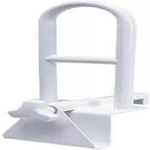 메드라인 욕조 그립 바 - 측면 잠금 스테인리스 스틸 흰색 노인 및 장애인을 위한 안전하고 내구성 있는