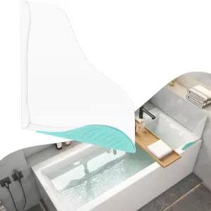 팬슬걸시 샤워 스플래시 가드 욕조용 조절 가능한 실리콘 베이스 대형 워터 배리어 프로스팅 아크릴 및