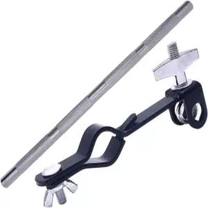 잼 블록 탬버린을 위한 9.4인치 스틸 암 드럼 카우벨 장착 타악기 브래킷이 장착된 TUORE Cowbell 클램프