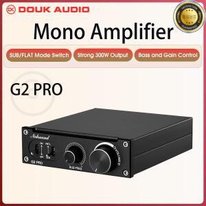 Douk Audio G2 PRO 하이파이 300W 서브우퍼 앰프 모노 채널 파워 홈 시어터 스피커용 오디오 게인 컨트롤