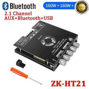 Bluetooth 디지털 전력 증폭기 160WX2+220W ZK-HT21 2.1 채널 TDA7498E 모듈 고음 및 저음 서브우퍼
