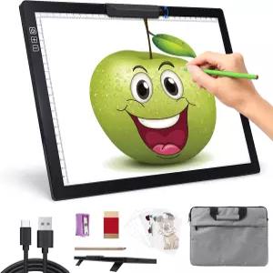추적용 A4 라이트 박스 - 휴대용 케이스가 있는 충전식 다이아몬드 페인팅 보드 스텝리스 디밍 가능한