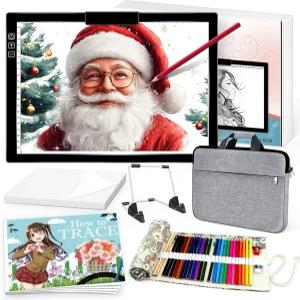 트레이싱 라이트 박스 업 패드 내장 클립으로 트레이싱할 수 있는 6단계 밝기 충전식 스케치 보드 제초용