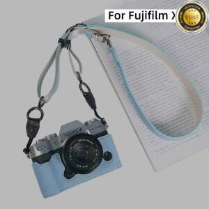 Fujifilm XT50 가죽 베이스 보호 커버 레트로 가방 스트랩 전문 카메라 하프 끈