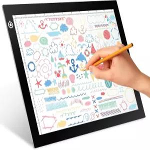 RTjoy A4 LED 라이트 트레이싱 박스 패드 조절 가능한 9x12인치 USB 구동 아트크래프트 휴대용 카피 보드