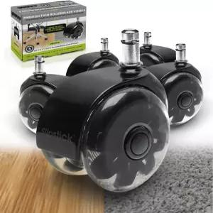 Monster 3 듀얼 롤러블레이드 오피스 의자 바퀴 (5개 세트) 의자용 슬립스틱 프리미엄 고무 캐스터 모든