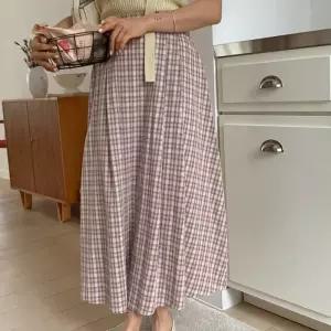 [신상오픈런]플리츠 롱스커트 에이라인 맥시 체크 면치마 (31929295)