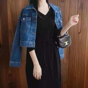 [신상오픈런]블랙진 크롭청자켓 봄아우터 키작녀 플랩포켓 (31540756)