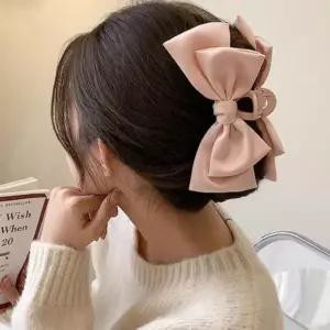 [신상오픈런]검정색머리핀 빅사이즈 리본집게핀 실키패브릭 (30366740)