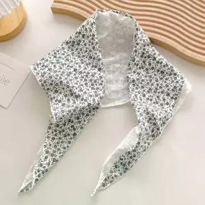 [신상오픈런]레이어드 연노랑 여성 플라워 봄스카프 꽃레이스 (30366554)