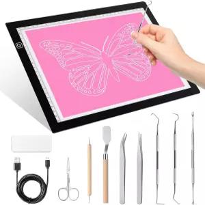 비닐 제초용 도르후이 A4 라이트 패드 LED 복사판 트레이싱 박스 제초 도구용 초박형 조절 가능한 USB 전원