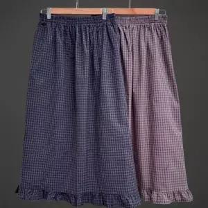 [신상오픈런]여성 체크 패턴 프릴 롱 스커트 빅사이즈 A라인 스커트 (41340995)