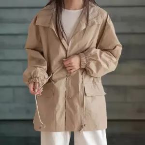 [신상오픈런]여성 빅사이즈 하이넥 버튼 가을 점퍼 스트링 디자인 (41315729)