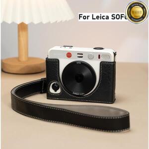 Leica Sofort 2 보호 케이스 커버 SOFORT2 용 가죽 카메라 가방 어깨 스트랩 끈 액세서리가있는 기본 그립