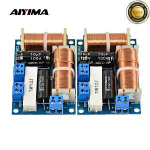 AIYIMA 2Pcs 스피커 2 웨이 오디오 주파수 분배기 고음 저음 단위 크로스 오버 필터 80W 책장 HIFI