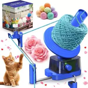 실 와인더 전기 볼 크로치팅용 13온스 듀얼 스트롱 텐션 니트 스피너 뜨개질용 자동 크로치 휠 크리스마스