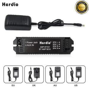 Herdio 2 채널 홈 전력 증폭기 오디오 Bluetooth Aux 미니 욕실 벽 천장 음악 스피커 EUUSUK 플러그