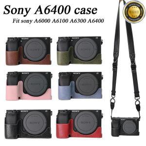 소니 A6000 PU 가죽 카메라 케이스 가방 커버 숄더 스트랩