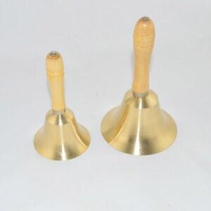 핸드벨 손잡이 구리종 벨소리 교실 클래스 악기 차임 불교 6 5cm 나무 식당 골든벨