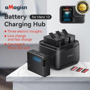고프로 13 슬롯 충전 박스 배터리 허브 히어로 도크 관리자 스탠드 카메라 액세서리