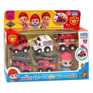 핑크퐁 베베핀 메탈미니카 소방차5종세트 자동차 장난감 미니카 선물