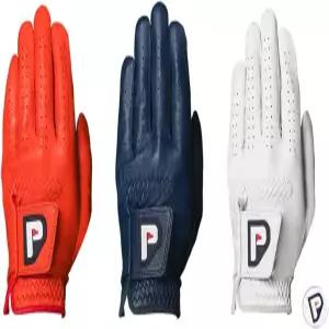 PUR3 카브레타 가죽 남성 골프 장갑 울트라 소프트 - 3팩(레드 블루 화이트) 오른손 및 왼손 골퍼용 볼