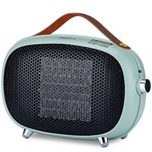 스페이스 히터, 테이오 미니 전기 히터 800W/400W, 팁 오버 및 과열 방지 기능이 있는 소형 PTC 세라믹 3가지 작동 모드, 사무실, 침실 책상 아래 공간 히터(GREEN)