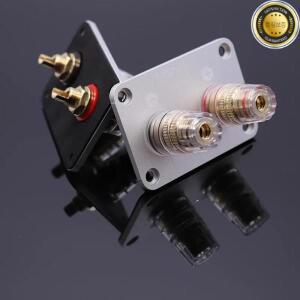 LUSYA 양방향 오디오 스피커 바인딩 포스트 크리스탈 구리 배선 터미널 박스 HiFi Amplifer DAC 용 바나나