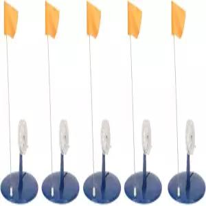 토피욘드 5팩 얼음 낚시 깃발 팁업 겨울 낚싯대 마커 야외용 휴대용 안정적인 용품 사용하기 쉽게