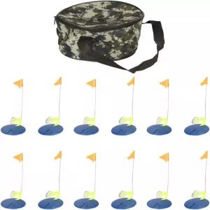 얼음 낚시 팁 업 6종 세트 깃발 표시 겨울 용품 보관 가방 포함