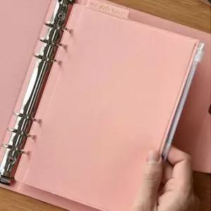 [문구] 깔끔한 6공 바인더 지퍼 포켓 2P 다이어리 멀티 수납