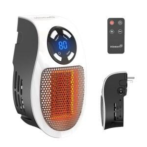 450W 공간 히터, 리모컨 벽 콘센트 전기 소형 조절 가능한 온도 조절기, 타이머 및 LED 디스플레이, 가정, 사무실, 욕실용 컴팩트