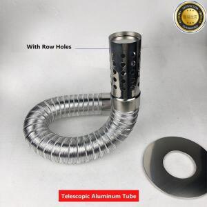 알루미늄 세미 플렉시블 배기 파이프 스테인레스 스틸 튜브 홀 포함 히터 장비용 환기 덕트 피팅 1.5m 50mm