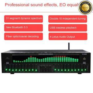 EQ8000 이퀄라이저 블루투스 5.3 광섬유 동축 디지털 오디오 디코딩 USB 디스크 프리 스테이지 플레이어 AC