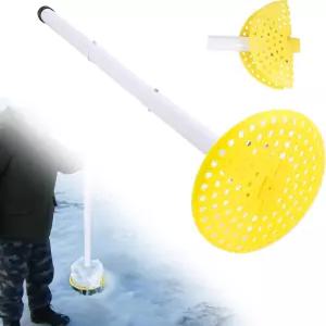 플라스틱 얼음 낚시 스쿱 스키머 제거용 긴 손잡이가 달린 장비 및 액세서리