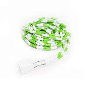 김수열줄넘기 색동 긴줄넘기 중간구슬 8M(LR-825) 연두/가는구슬줄넘기/개인줄넘기/고급줄넘기