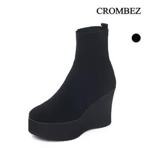 [CROMBEZ]크롬베즈 베이직 스판 통굽 부츠 YB58703SA (28270185)